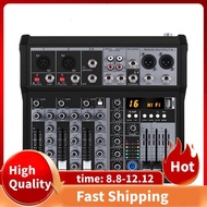 4 Channel Bluetooth Audio Mixer Sound Mixing Console Audio Interface USB Sound Card for Studio Stage