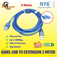 USB to USB Extension Cable 3 Meter Extension Cable