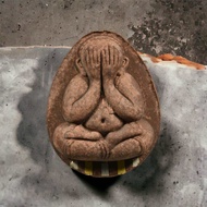 พระปิดตาจัมโบ้ หลวงพ่อคูณ วัดบัลลังก์ เนื้อดินเสกวัดบัลลังก์ตะกุดทองคำ 2 ดอกตะกุดเงิน 3 ดอก No. 3.