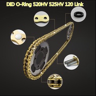 โซ่ สีทอง DID Oring 520 จำนวน 120 ข้อ 520HV 120L 525HV 120L โซ่520 120ข้อ 525โซ่รถวิบาก โซ่ rk 520 ย