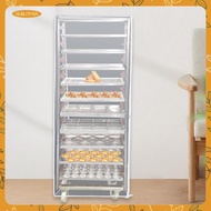 [xuqjtfxa] PVC Bakery Rack Cover Dustproof Shelf Protector Bun Pan Rack for Kitchen Storage Metal Ra