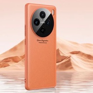 全城熱賣 - 適用於vivo X100 Pro GKK 超薄素皮精孔全包手機殼（橙色）