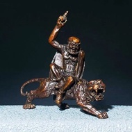 Bronze Solid Eighteen Arhat Arhat Fuhu Arhat Tea Pet Study Retro Frame Decoration Small Statue Small