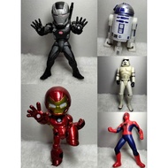 Preloved mini figure mf22 iron man r2-d2 vintage sipder man