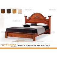 EUREKA 5138 Queen Bed/Katil Kayu Solid Wood Durable (Deliver &amp; Installation Klang Valley)