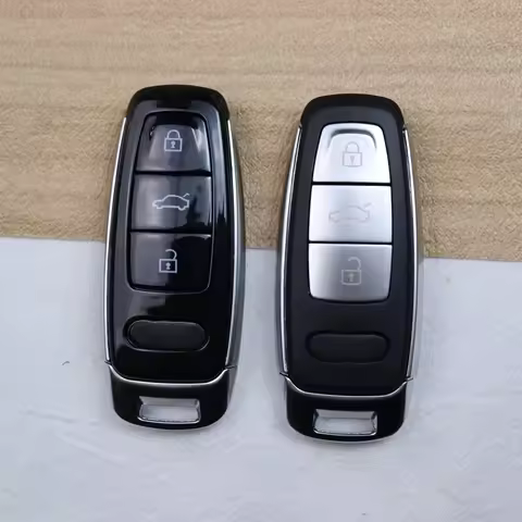 3 Buttons Car Key Fob Case Shell Housing for Audi A6 A6L A4 C8 A7 A8 Q8 2019 2020 2021 2022 2023 202