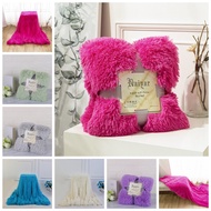 【CW】❂  9 Colors Blanket Soft Fur Faux With Fluffy Throw Bed Sofa Bedspread Shaggy Warm Sheet Blankets