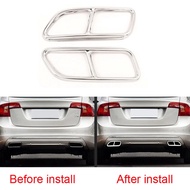 Car Stainless steel Rear Exhaust Tail Pipe Cover Trim For VOLVO S60 S90 XC60 XC90 V60 S60L S90L Car 