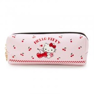 Hello Kitty - 日本Hello Kitty雙拉鏈筆袋 #櫻桃 (平行進口)