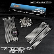 Honco Spokes STAINLESS SET 150-160 Spokes Plate HONCO Fullbooked 160 150 IMPORT SPORTS DAY