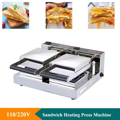 Adjustable Temperature Control Sandwich Maker Double Square Waffle Sandwich Maker Breakfast Mini San