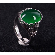 S925 sterling silver emerald gemstone ring women's beautiful ring  Cincin batu permata zamrud perak sterling perak cinc