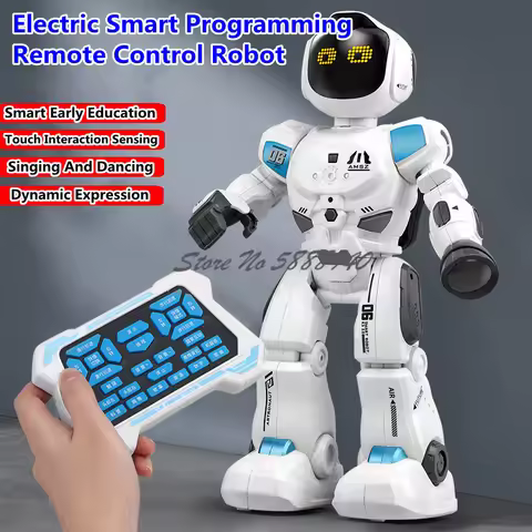 Electric Smart Programming Remote Control Robot 2.4G Early Education Touch Sensing Sing Dance Dynami