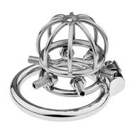 Cage Device Spikes Stainless Steel Slave Restrict Ring Lock With Catheter For Men