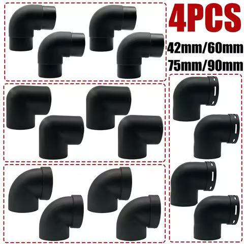 4X 42/60/75/90mm Plastic L-Shaped Air Pipe Elbow Outlet Connector For Webasto Eberspaecher Diesel Pa