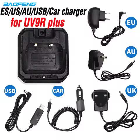 Original Baofeng UV-9R Plus EU/US/UK/AU/USB/Car Battery Charger For Baofeng uv 9r plus UV9R Walkie T
