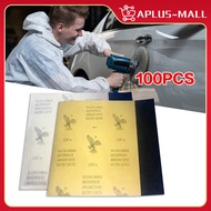100Pcs Waterproof Sandpaper Waterproof Silicone Carbide Abrasive Paper Grit: R 120 180 Sanding Paper