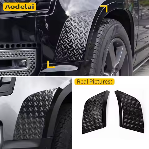 2 Pcs front bumper scratch guard protection plates for Land Rover Defender 90 110 130 2020 2021 2022