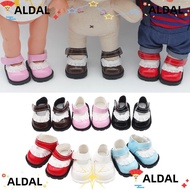ALDAL Mini Shoes, Lace 20cm Doll Shoes, Mini Replacement Leather Adhesive Shoes Children Toys