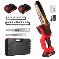 Electric Chainsaw 1380W High-Speed Brushless 30ft/s 8 Inch&6 Inch 2-in-1 Handheld MIni With 2x1.5Ah 