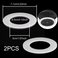 [Ioensy] 2Pcs Toilet Flush Seal Rings White Maintenance Parts, 1.97Inches Inner Hole Diameter 0.12In