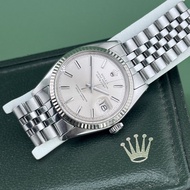 靚狀態 全原裝 銀色面盤 36mm Rolex 1601 datejust vintage automatic watch 18k 白金圈 勞力士 古董 機械自動錶 無夜光版本  SWISS MADE