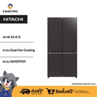 HITACHI ตู้เย็น 4 ประตู MULTI-DOORS รุ่นRWB700VTH2 GMG สีGlass Mauve Gray ความจุ22.8คิว 645ลิตร ทำน้ำแข็งน้ำเย็นอัตโนมัติ ช่องแช่ระบบสุญญากาศ ระบบINVERTER ติดตั้งฟรี