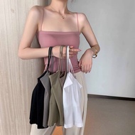 1806 Sling One-Piece Beautiful Back Vest with Chest Pad Wrap Breast Hot Girl Outer Wear Base Short T