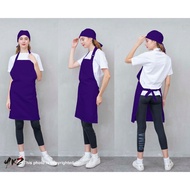 UNGU <apron>apron barista barista apron/ chef apron/ plain purple apron apron kitchen