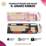 Km800 - 98 Keys Gaming Mechanical Feel K-Snake Keyboard with Mouse
