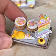 Miniature set with sweets, for a dollhouse and games with dolls, size 1:12