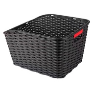 Rear Bike Basket Bike Basket Rear Black Rack Mounted Bicycle Cargo Mounts to the Back Rack of Adult