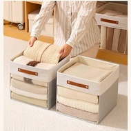 AM FOLDABLE ORGANIZER BOX 33X33CM NON-WOVEN CLOTH STORAGE BOX/ WITH TRANSPARENT WINDOWS MULTIPURPOSE