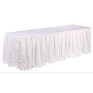 75cm x 400cm full rubber table pleated