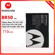 Motorola Original 710MAh BR50แบตเตอรี่ภายในสำหรับ Moto Razr V3 V3c V3E V3i V3m V3r V3t V3Z Pebl U6 p