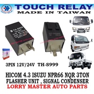 TH-S999 3PIN 12V/24V FLASHER UNIT SIGNAL CONDENSERHICOM 2.8 4.3 NQR NKR N-SERIES NPR66 TOUCH RELAY