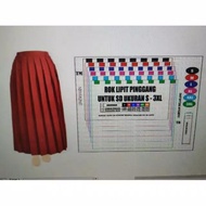 Pola Jiplak / Pola Instan / Pola Baju POLA ROK LIPIT PINGGANG SERAGAM SD