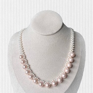 Elegant Freshwater Pearl and Seashell Pearl Necklace Sterling Sliver S925