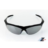 【Z-POLS】消光黑TR90彈性輕量框體 搭載PC材質電鍍水銀黑運動太陽眼鏡(抗UV400抗烈陽多功能輕量運動鏡)