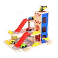 Wooden Car Parking Lot Toy Set for Children1-3-6One-year-old boy baby track car toy