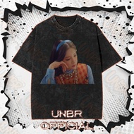 UNBR New Vintage Style Apink Printed Washed Pure Cotton T-shirt