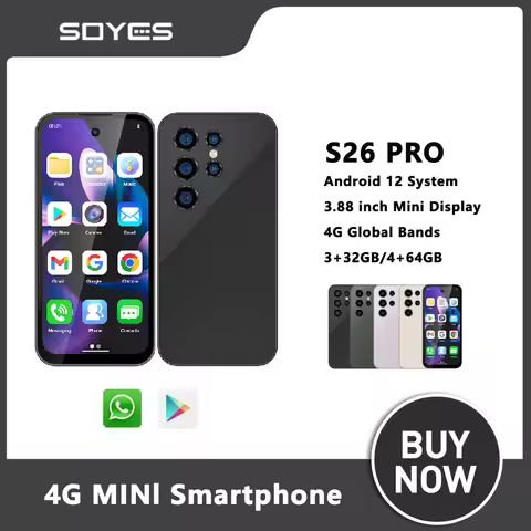SOYES S26 pro 3.88Inch Small Phone 4GB+64GB Android12.0 Dual SIM Standby 4G Mini Smartphone 1950mAh 