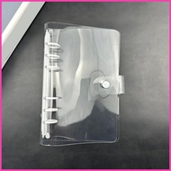 A6 Planner Binder 6 Ring Portable Clear Planner Notebook Cover Transparent A6 Planner for Office Mee