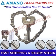 *RM18=1KEY* Kunci Jam Amano / Station Key No 1,2,3,4 to 20 / Amano Pr-600 Watchman Clock / Clocking Point Amano