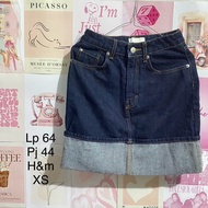Preloved Hnm Mini Jeans Denim Skirt Like New Bagus