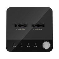 M.2 SATA/NVMe Hard Disk เครื่องถ่ายเอกสาร Dual-Bay ออฟไลน์ Clone Hard Drive Docking Station Clone Du