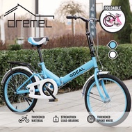 DREMEL 20 Inch Folding Bike Foldable Bicycle Mountain Bike Off Road City Adult Bicycle