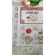 Learn ABC Busy Book Velcro | Buku Aktiviti Huruf, Gambar & Ejaan Untuk Kanak-Kanak