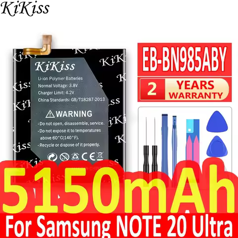 KiKiss Battery 5150mAh EB-BN985ABY for Samsung NOTE 20 Ultra NOTE 20Ultra NOTE20 Ultra