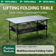 Folding Camping Table Outdoor Equipmen Picnic Iron Table Portable 95cm 120cm Lifting Table